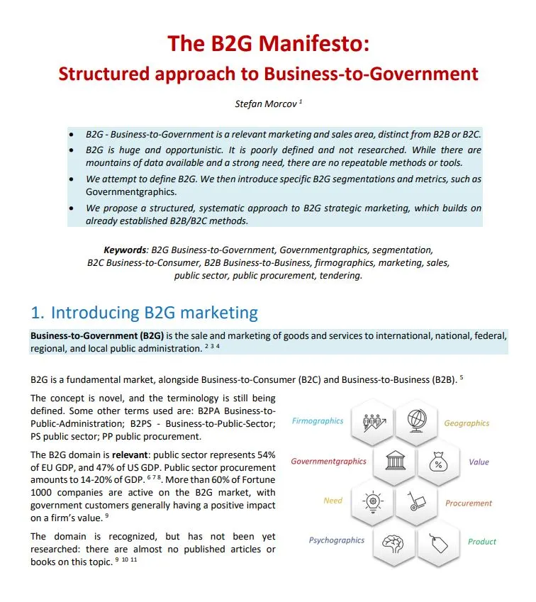The B2G Manifesto